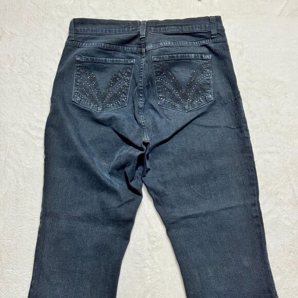 Not Your Daughters Jeans Black Bootcut NYDJ Womens Size 12 - Made in USA - Picture 8 of 16